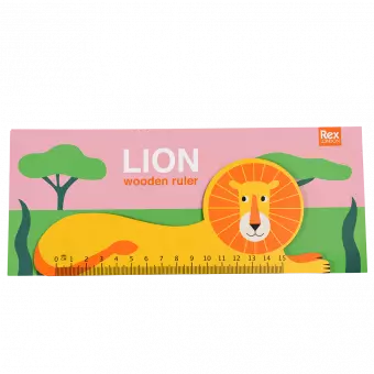 Lion Wooden Ruler