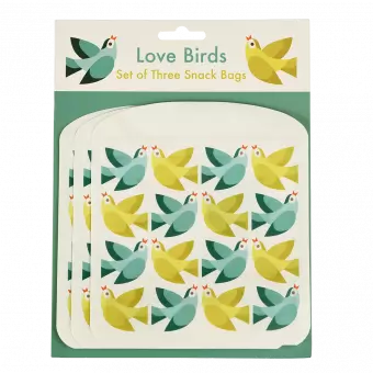 Love Birds Snack Bags (set Of 3)