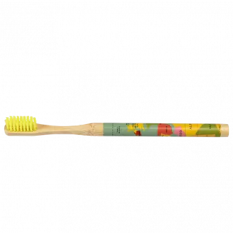 World Map Bamboo Toothbrush