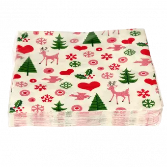 50s Christmas Napkins (pack Of 20)