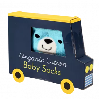 Blue Bear baby socks (one pair) box front side