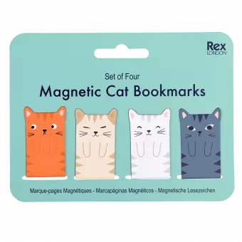 Magnetic Cat Bookmarks (set Of 4)