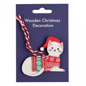 White Cat Christmas Decoration