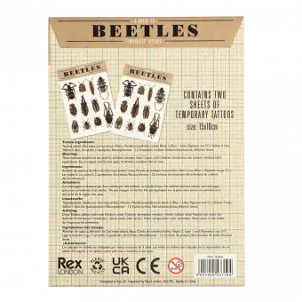Beetles Temporary Tattoos (2 Sheets)