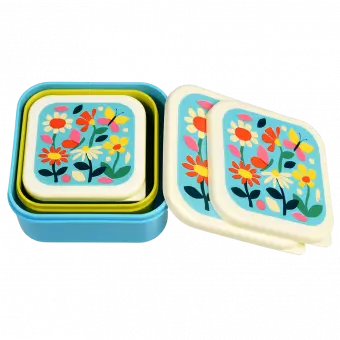 Butterfly Garden snack boxes (set of 3) nested