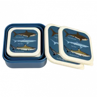 Sharks snack boxes (set of 3) nested