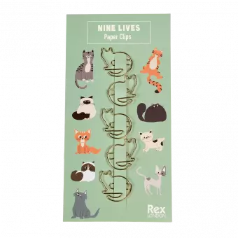 Nine Lives Paper Clips (set Of 5)