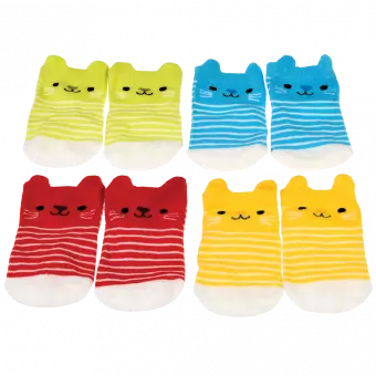 Kitten Baby Socks (4 Pairs)