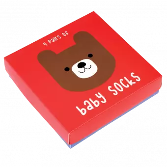 Bear Design Baby Socks (4 Pairs)
