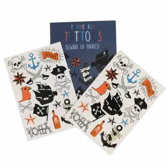 Beware Of Pirates Temporary Tattoos