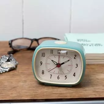 Blue Retro Alarm Clock