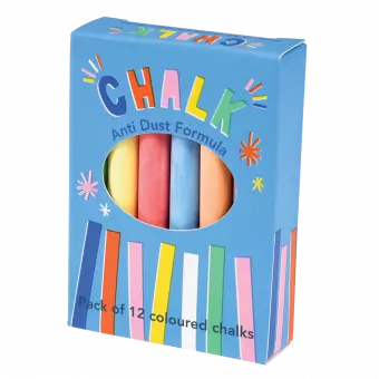Coloured Chalk Sticks (box Of 12)