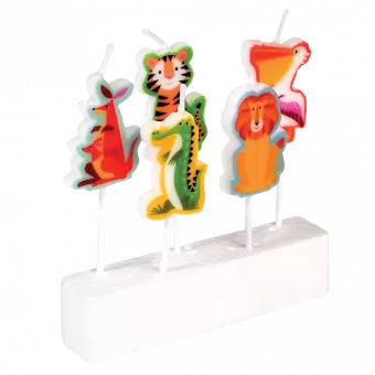 Colourful Creatures Party Candles (pack Of 5)