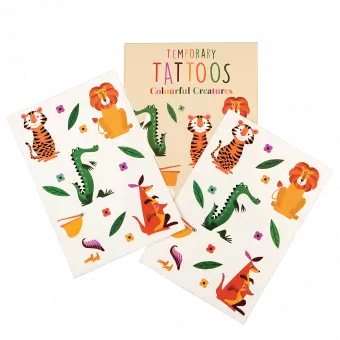 Colourful Creatures Temporary Tattoos (2 Sheets)