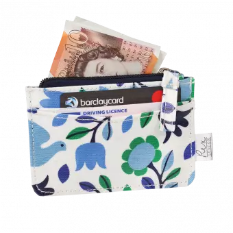 Folk Doves Card Holder Purse