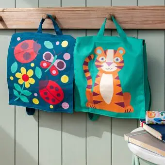 Mini children's canvas backpacks