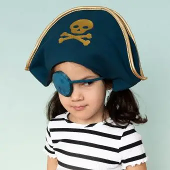 Pirate hat and eye patch set
