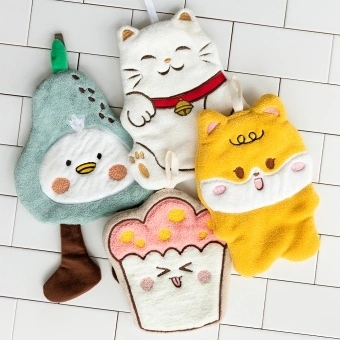 Soft flannel face cloth in different shape and design.