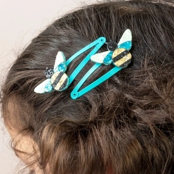 Bumblebee Glitter Hair Clips (set Of 2)