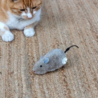  Fluffy wind-up toy - Rat