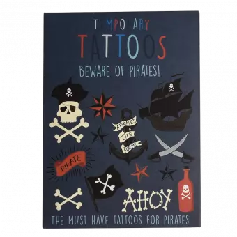 Beware Of Pirates Temporary Tattoos
