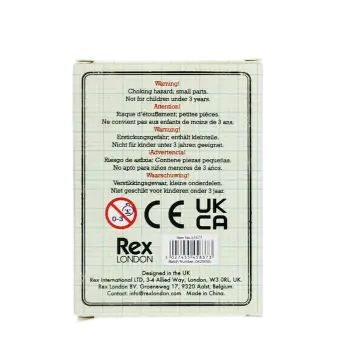 Back of Nature Trail pocket magnifying glass packaging showing safety warnings.