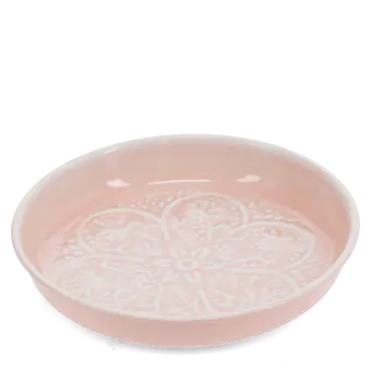 enamel trinket dish in soft pink