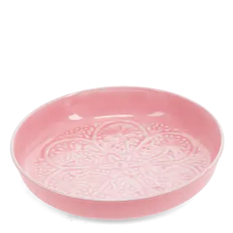 enamel trinket dish in pink
