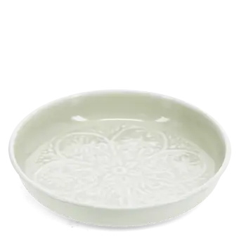 enamel trinket dish in light grey