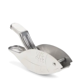 Fish‑shaped stainless steel manual lemon squeezer 