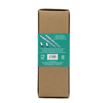 Green bamboo-themed chopsticks set with two panda ceramic rests in a gift box.