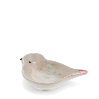 Mini ceramic trinket dish shaped like a bird.