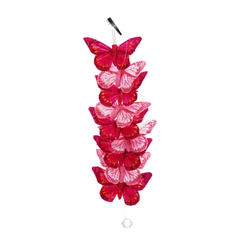 butterfly garland decoration with light pink and dark pink