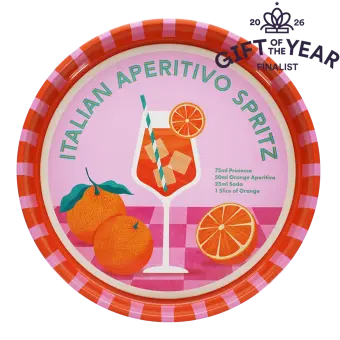 Round tray Italian Aperitivo Spritz design - gift of the year final list