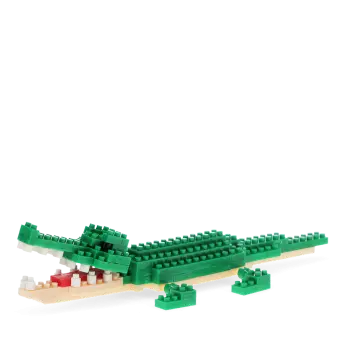 Completed crocodile brick model.