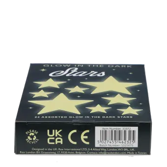 Base of the Glow‑in‑the‑Dark Stars box showing barcode.