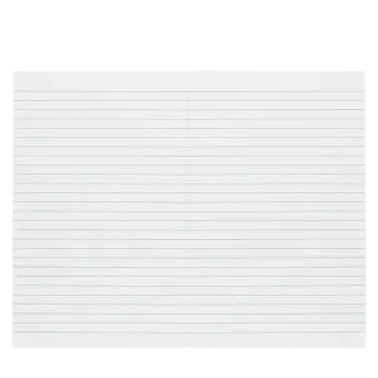 A lined A5 notebook