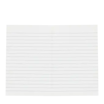 A lined A6 notebook