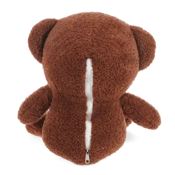 Brown plush teddy bear travel toy with a fold‑out neck pillow.