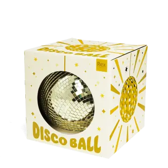 Hanging disco ball (15cm) - Gold