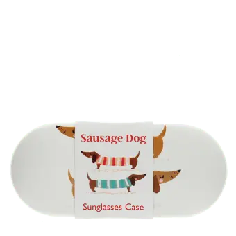 Sausage dog patterned sunglasses case 