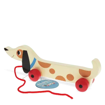 Wooden pull toy - Charlie the Sausage Dog