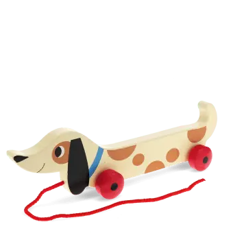 Wooden pull toy - Charlie the Sausage Dog