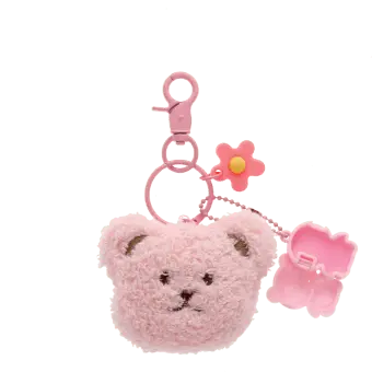 Plush bag charm with lip gross teddy bear