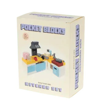 Pocket Blocks kitchen set building toy in retail box