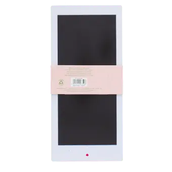 Back view of cherry magnetic shopping list with barcode 