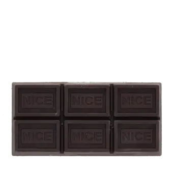 Brown chocolate bar eraser with six segmented squares