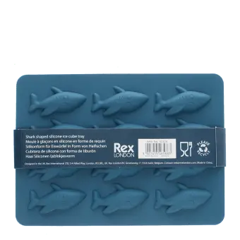 Back view of Shark-shaped ice cube tray