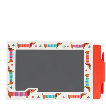 Sausage dog magic slate drawing board with reusable screen and stylus pen
