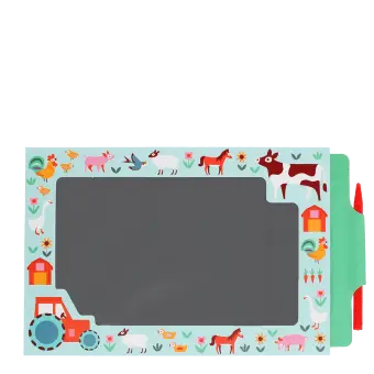 Farmyard magic slate drawing board with reusable screen and stylus pen
